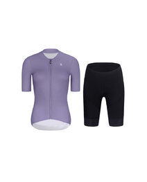 RIVANELLE Cycling short sleeve jersey and shorts - ELEVATE - black/purple